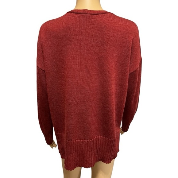 Eileen Fisher Boxy Tight Knit Italian Yarn 100% Extra Fine Merino Wool XS/TP - Picture 3 of 6